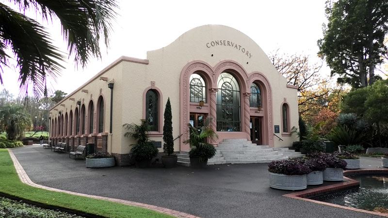 Front view of the Conservatory Building